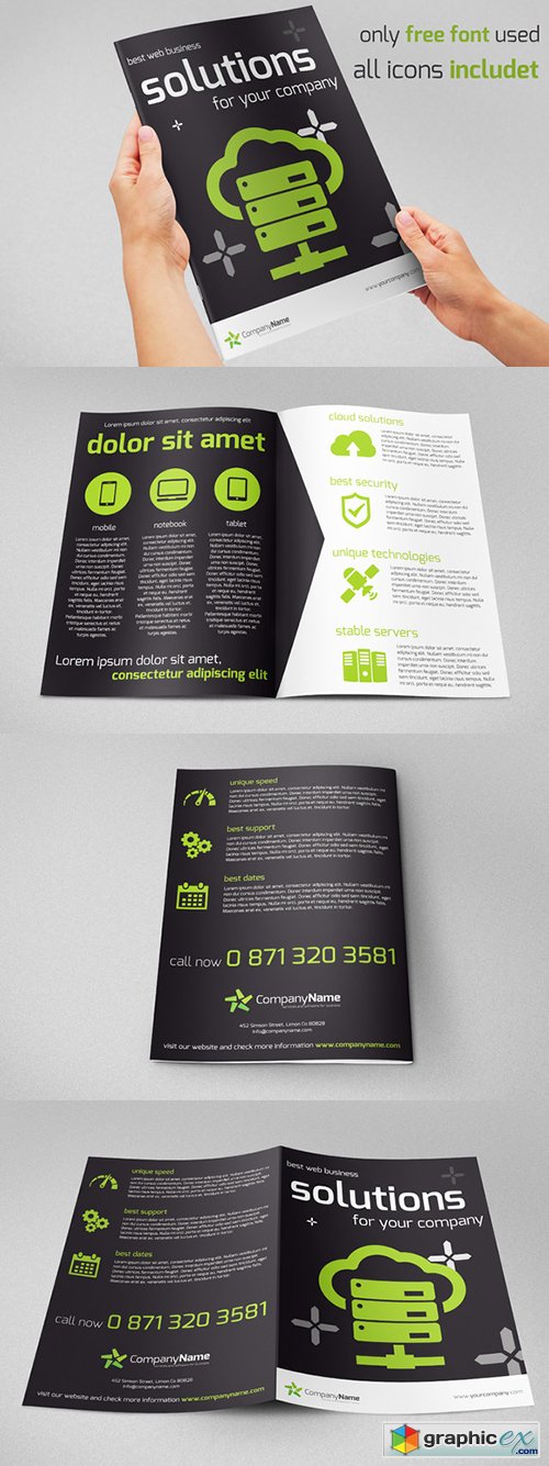  Bi-fold Web Solutions A4 Brochure