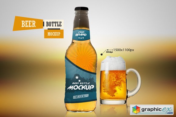  Beer Bottle - Mockup