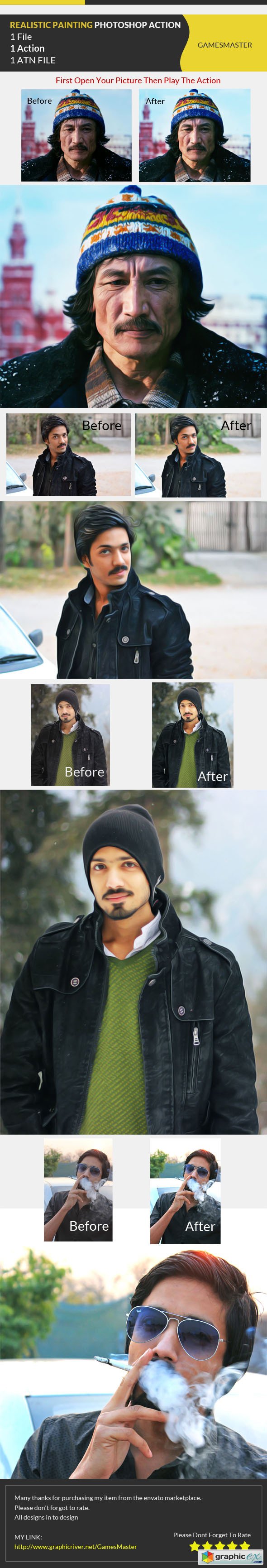 Realistic Painting Effect Photoshop Action