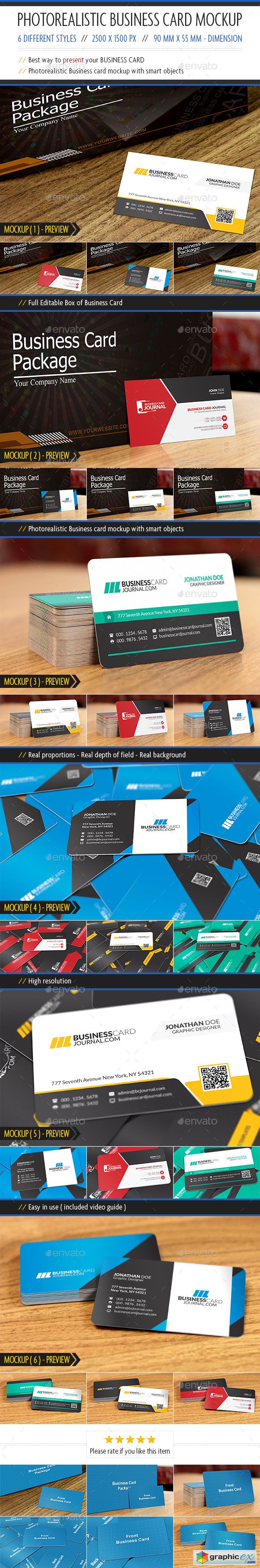  Photorealistic Business Card Mockup