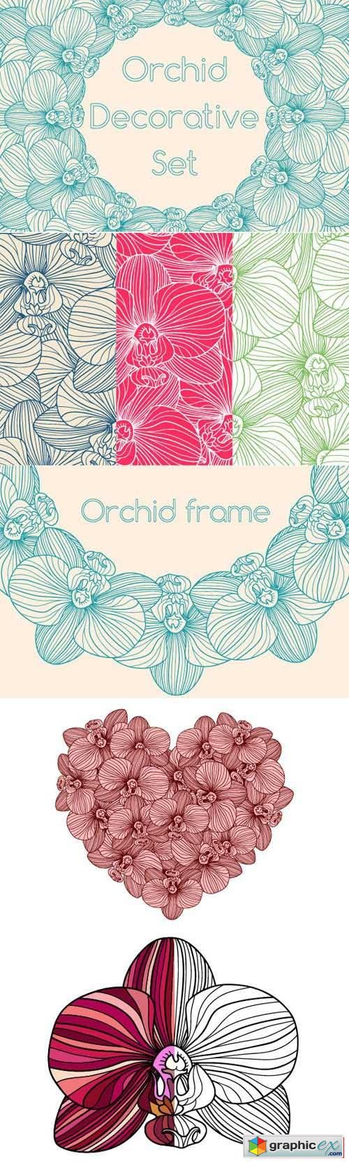 Decorative Orchid Set