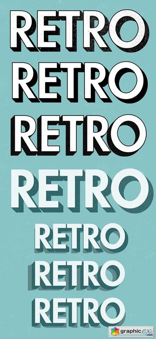 10 Retro Text Effect Actions