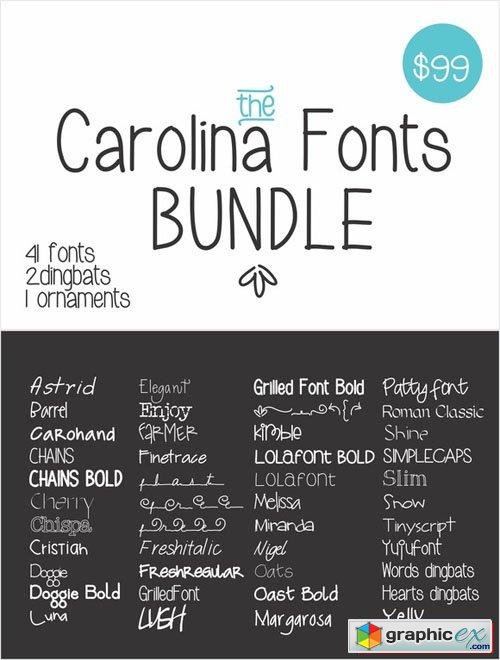 The Carolina Fonts Bundle