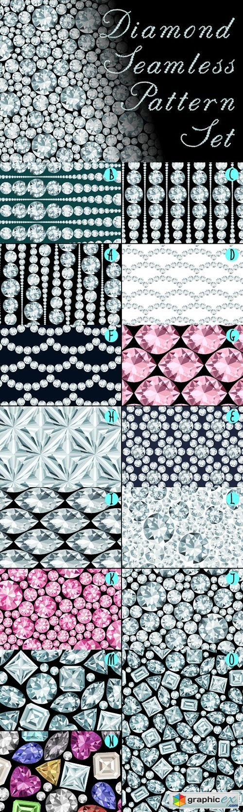 15 Seamless Diamond Patterns