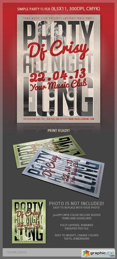 Typographic Simple Flyer Template