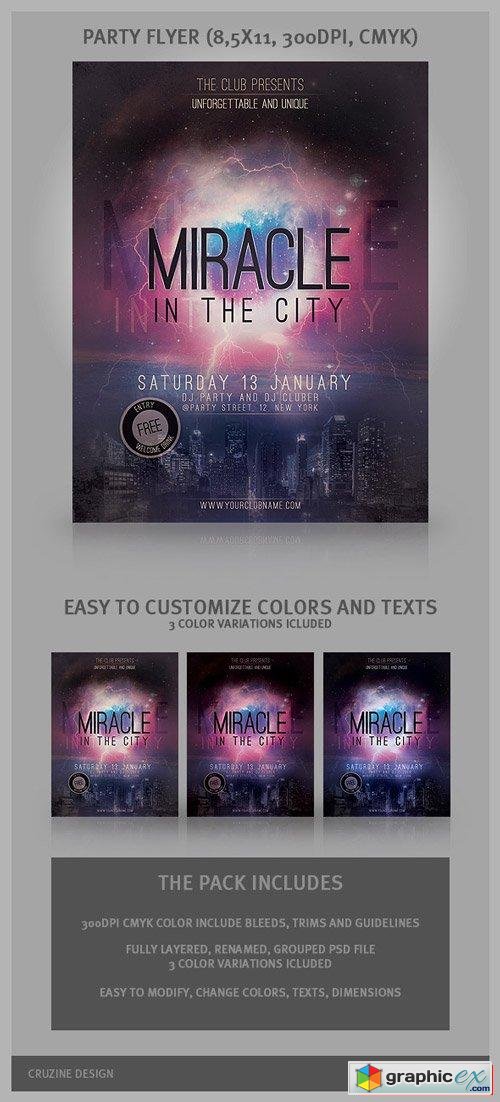 Miracle In The City - Party Flayer