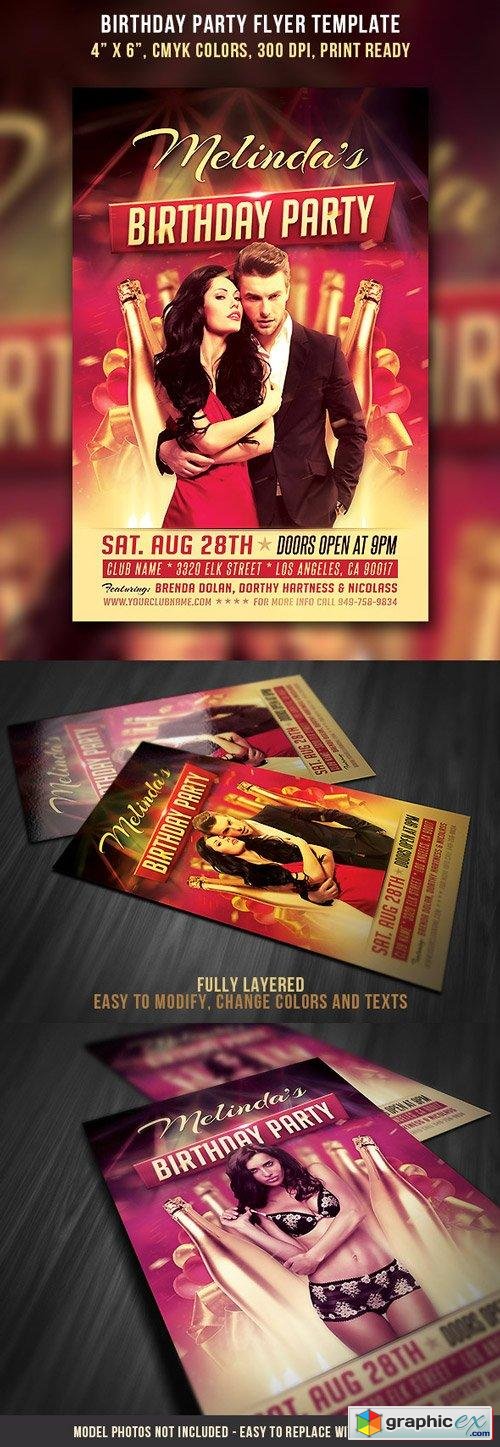 Birthday Party Flyer Template - 2 