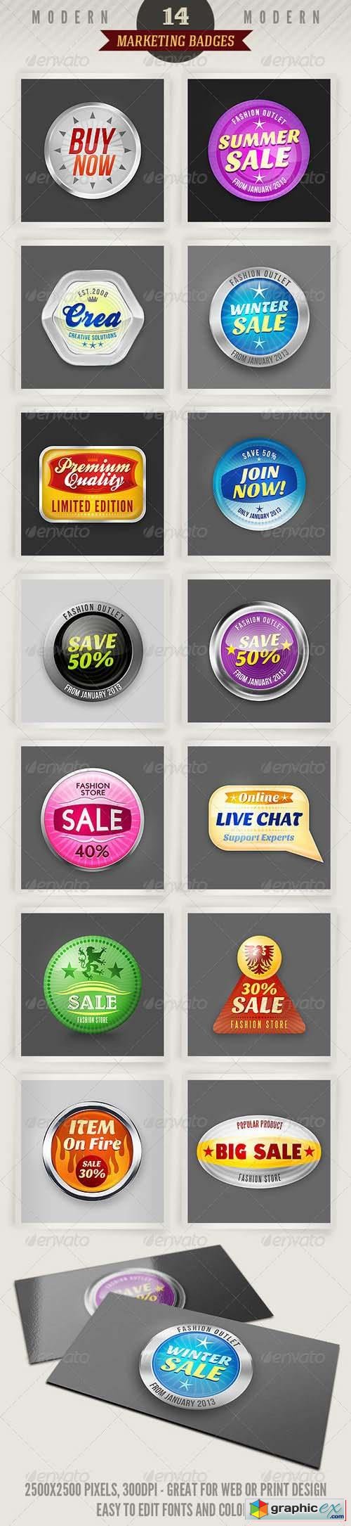 14 Modern Marketing Badges