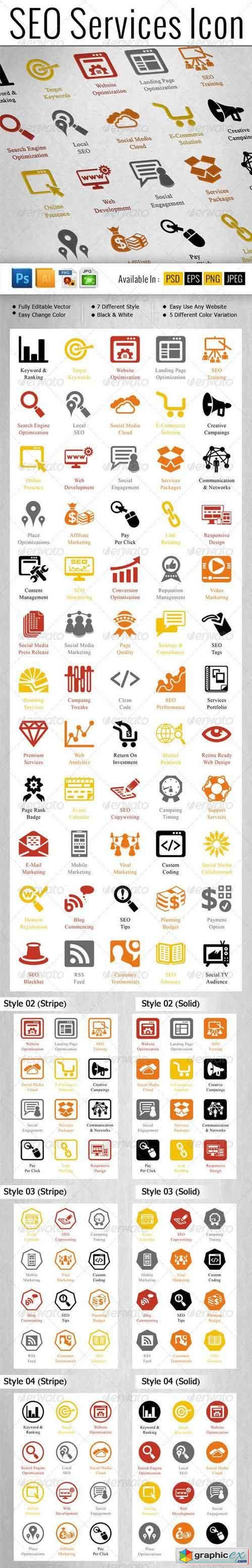 SEO Services Icons Pack