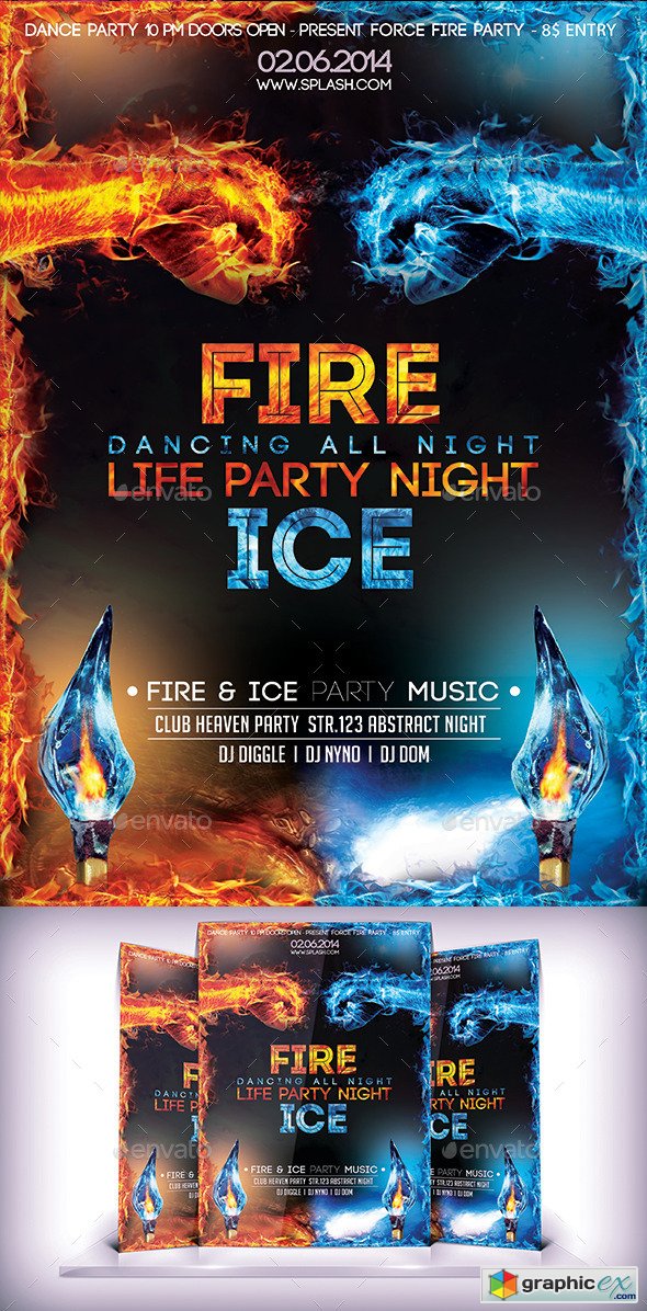  Fire & Ice Party Flyer 