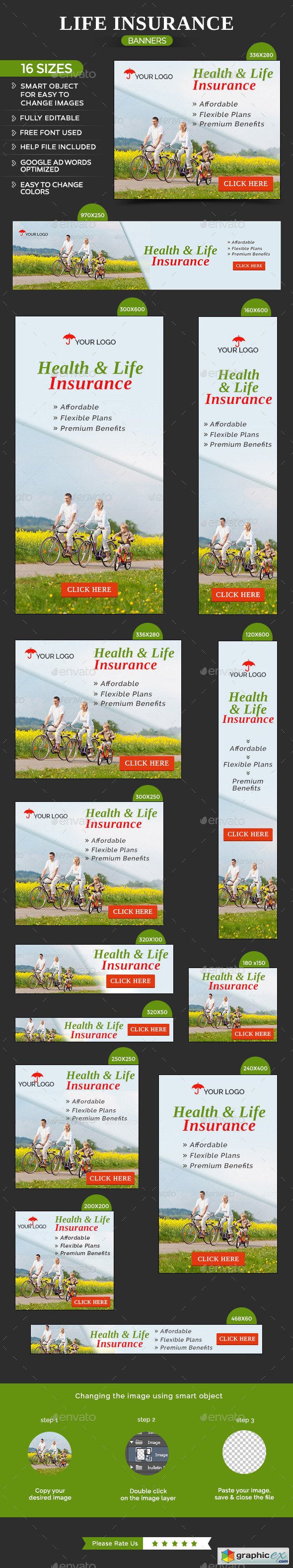 Health & Life Insurance Banners