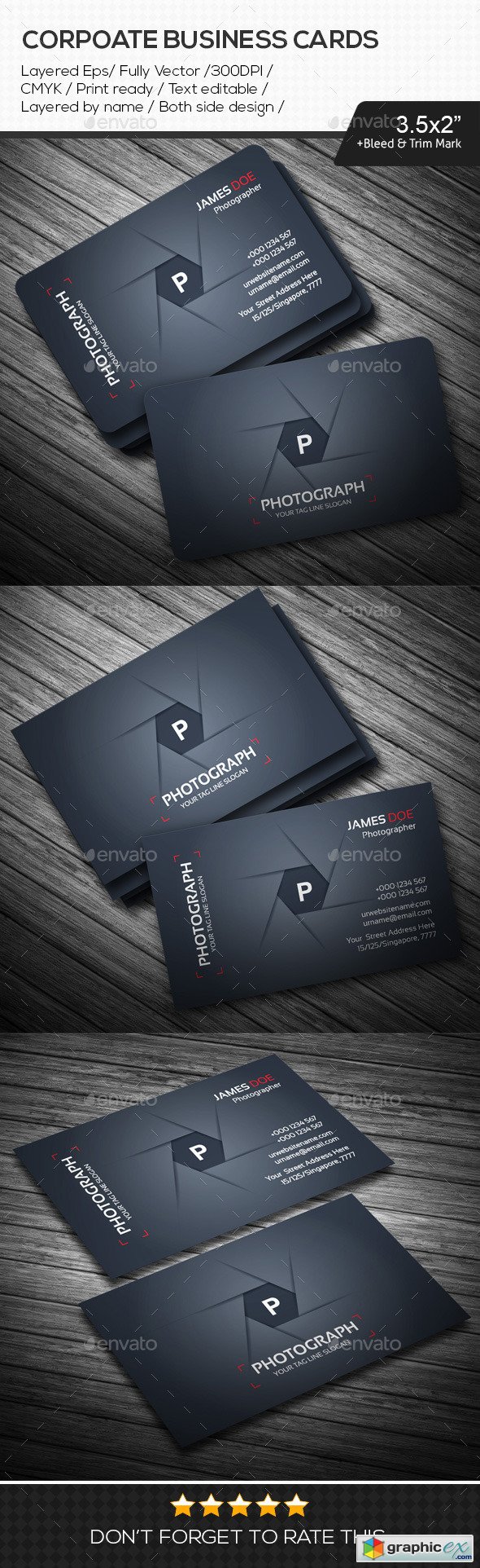 Photograph Corporate Business Cards