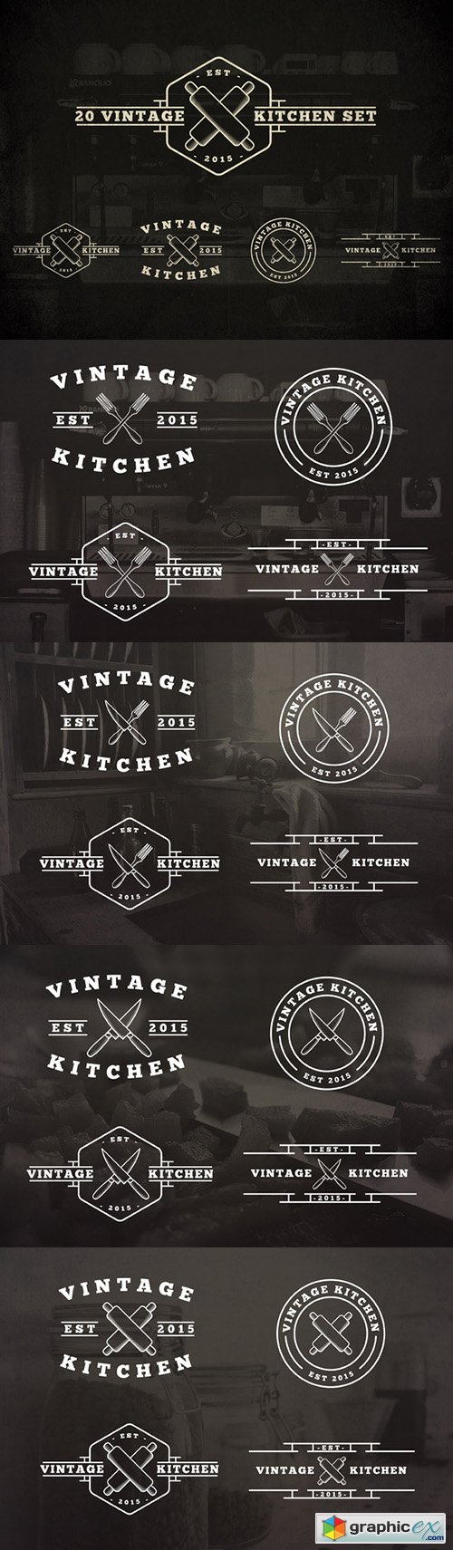 20 Vintage Kitchen Logos