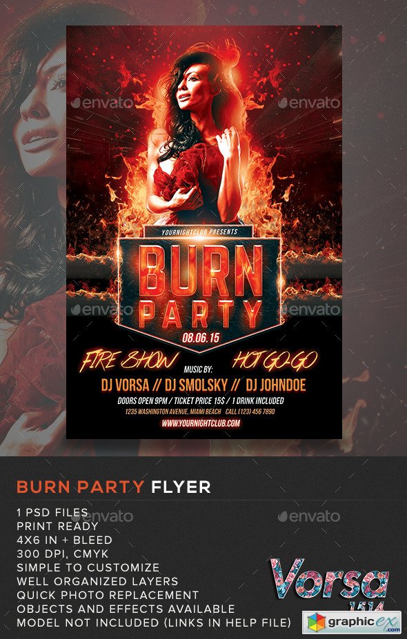 Burn Party Flyer Template