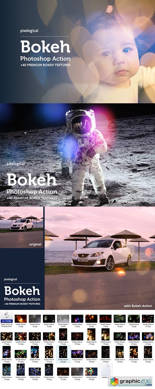 Bokeh Action and 40 Premium Textures