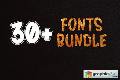 30+ Fonts Bundle