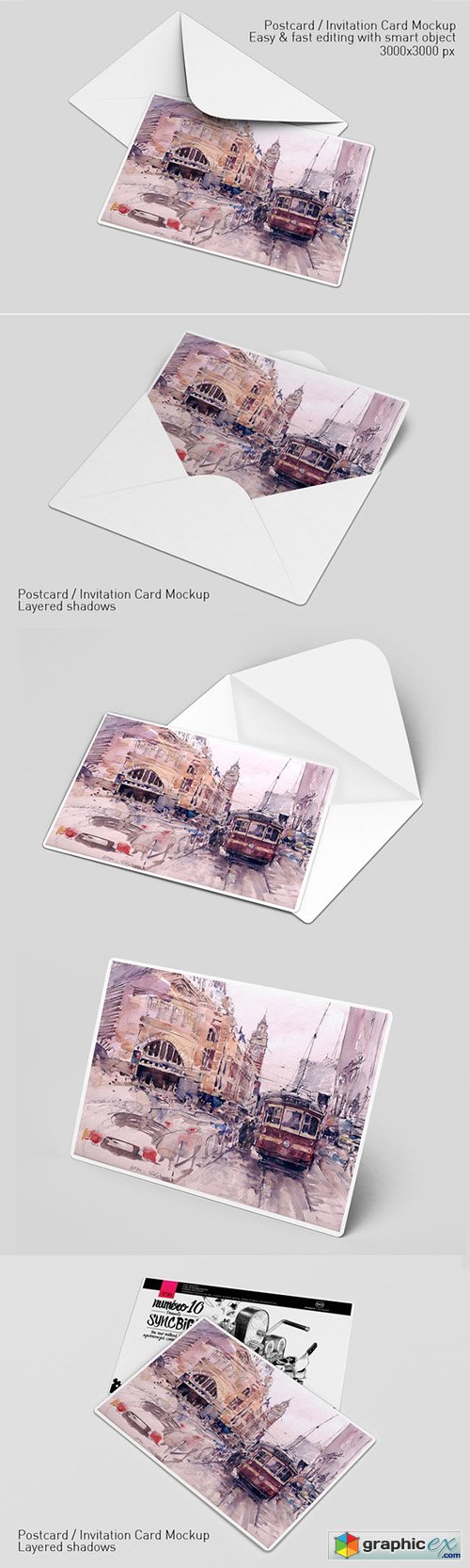  Postcard / Invitation Card Mockup