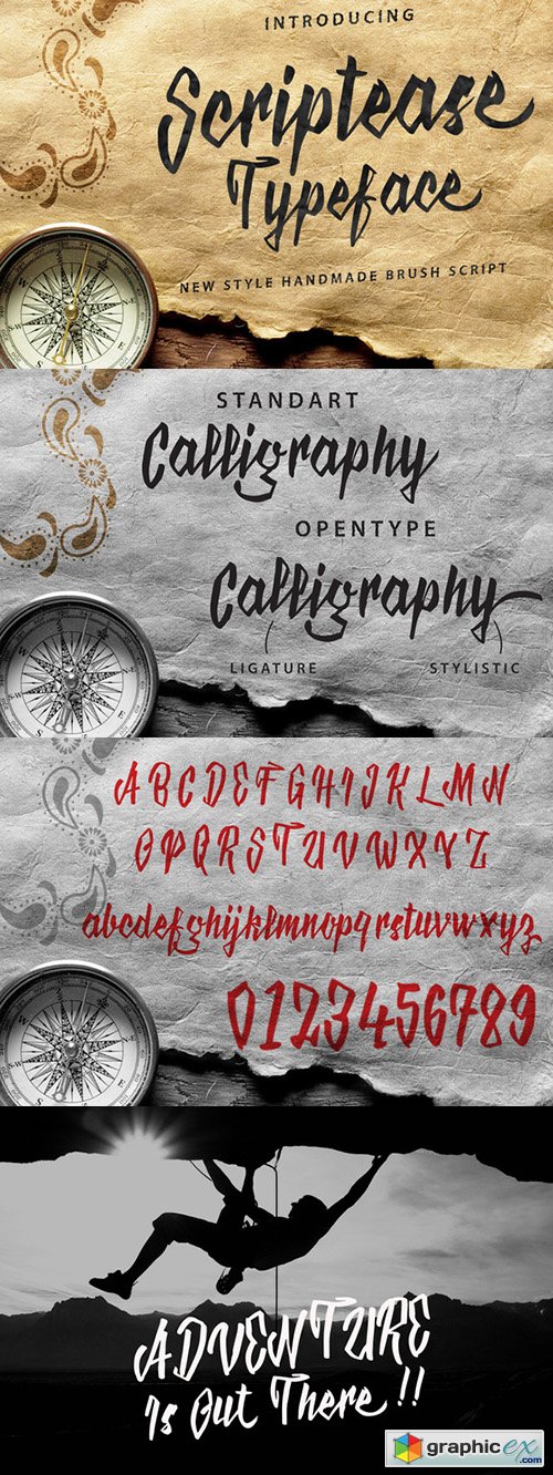 Scriptease Typeface