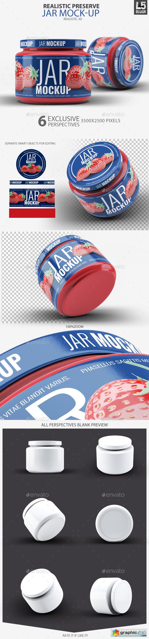 Realistic Preserve Jar Mock-Up