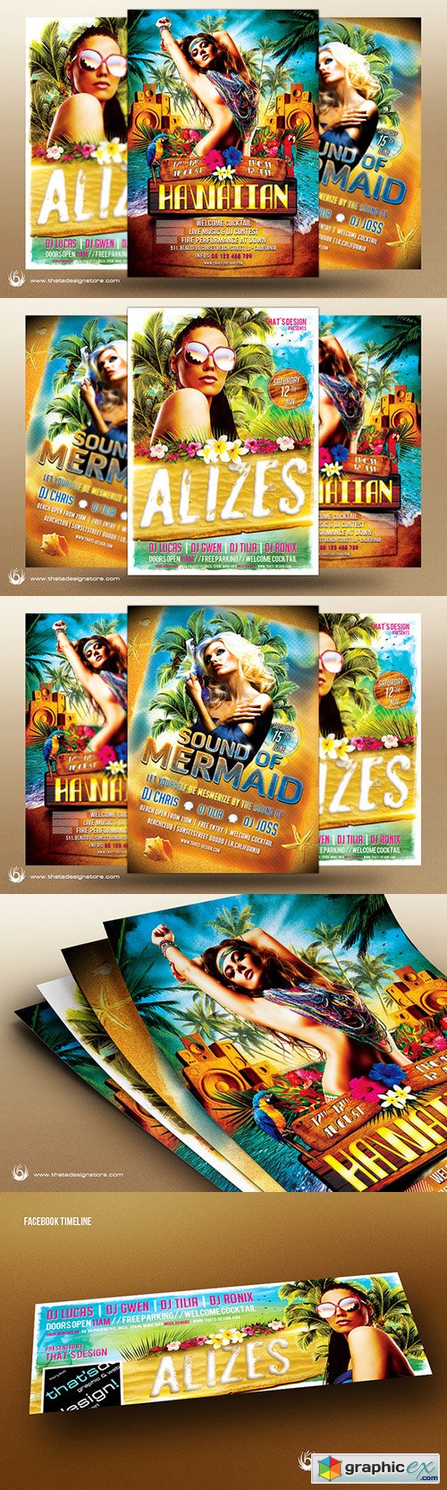 Beach Party Flyer Bundle V1-V2
