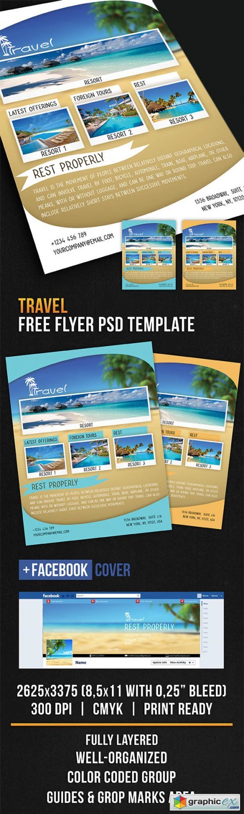Travel  Flyer PSD Template