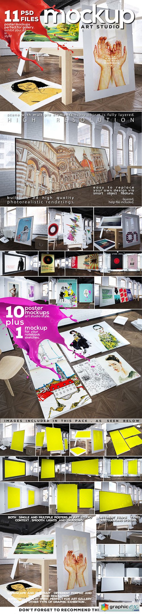 Art Studio-Poster Mock-up vol.8