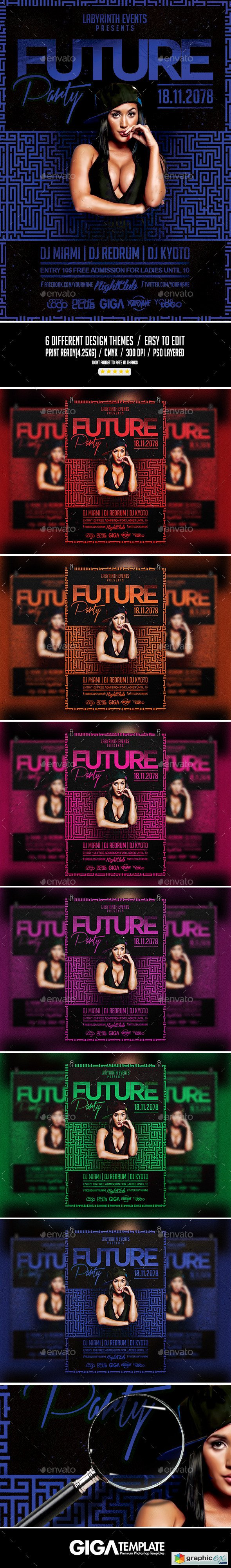Future Party | Hip-Hop Night Flyer PSD Template