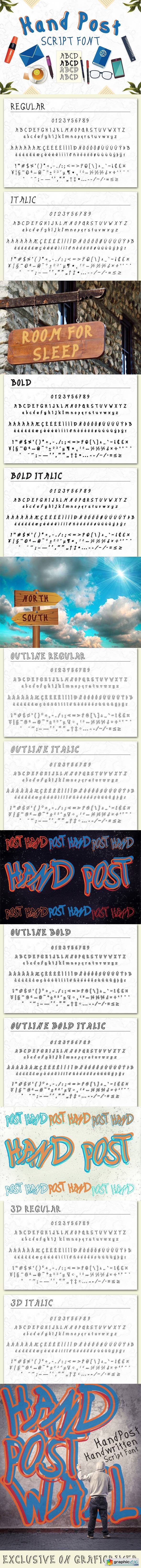 Hand Post 10 Fonts