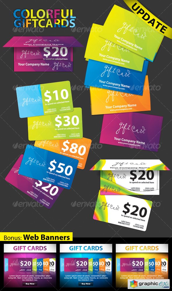 COLORFUL - gift cards