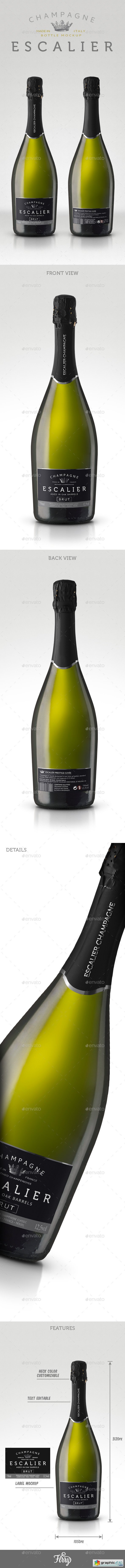 GraphicRiver - Champagne Gran Cuvee Bottle Mockup 10705980