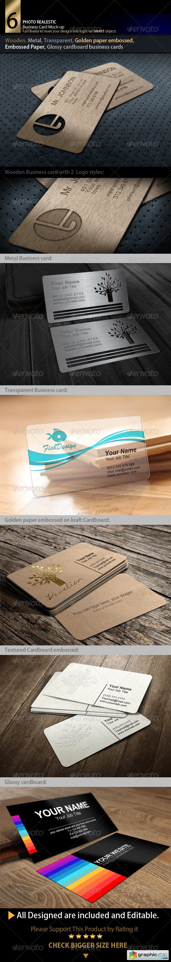 Photo Realistic Business card Mock-up