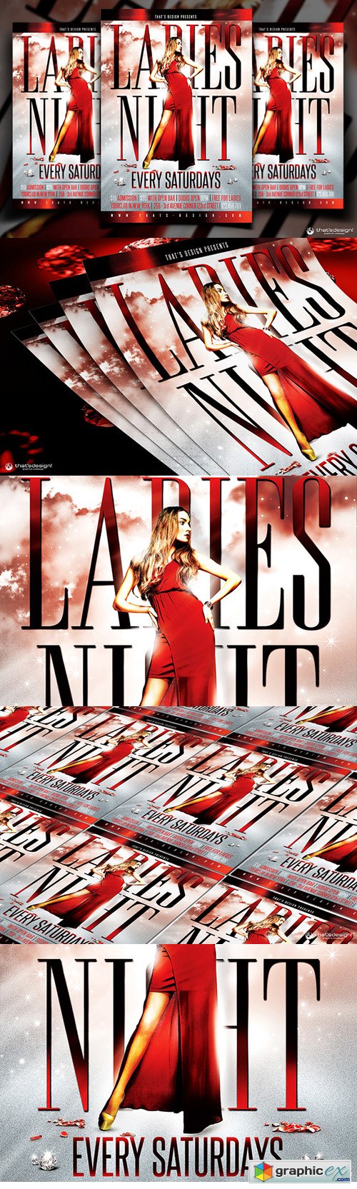 Ladies Night Flyer Poster V2