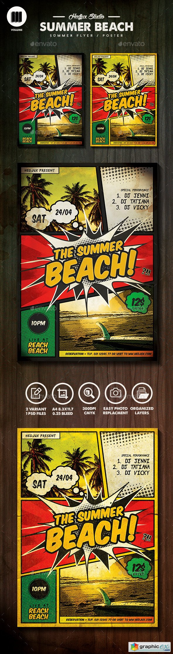 The Summer Beach Comic Flyer