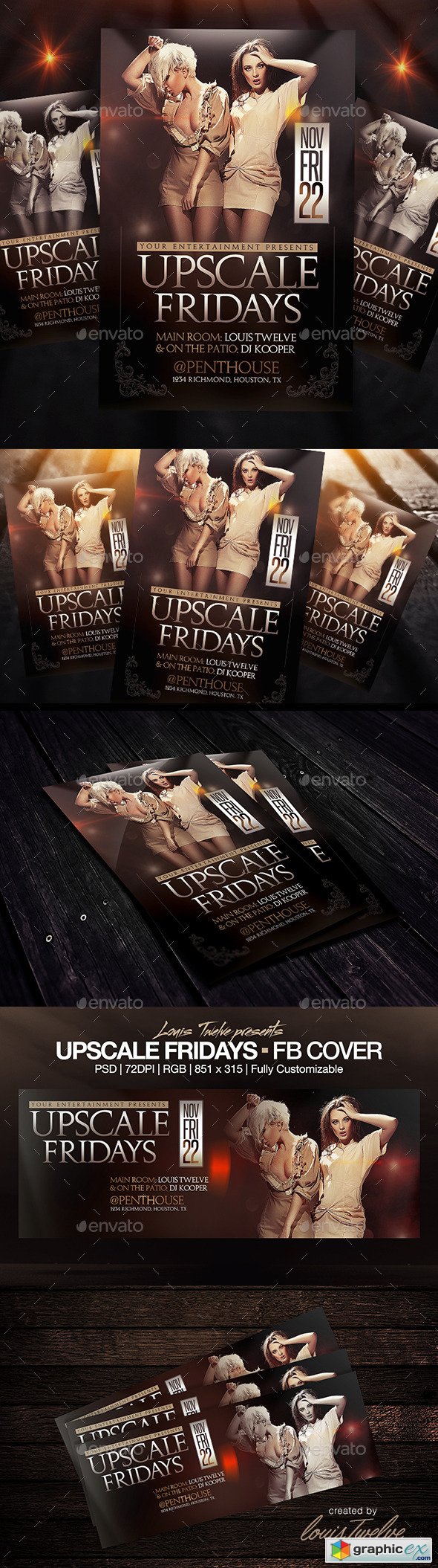 Upscale Fridays | Flyer + FB Cover