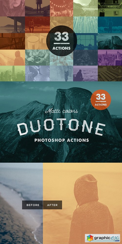 Matte Duotone Photoshop Actions