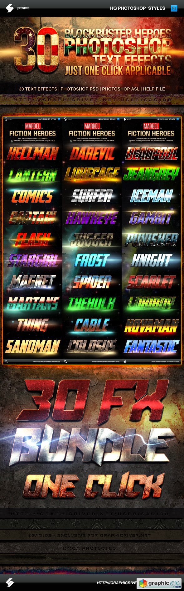 Blockbuster Heroes Style Text Effects - Bundle