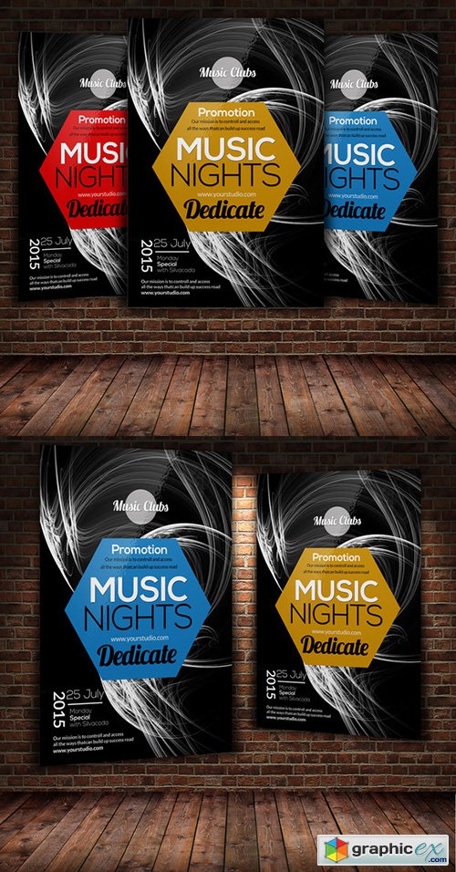 Music Party Flyer Template 3