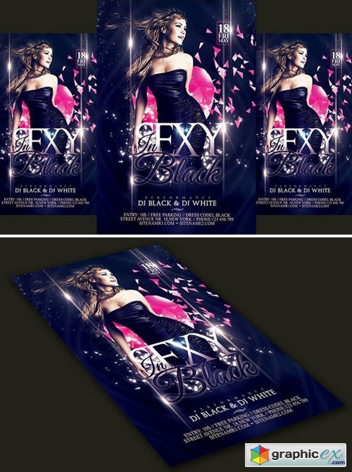Sexy in Black Party Flyer