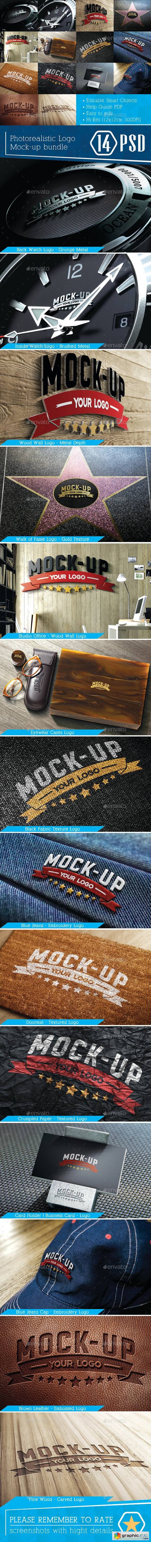 Photorealistic Logo Mock-Up Bundle 8853555