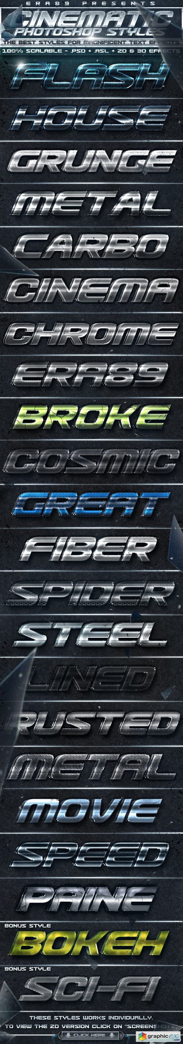 Cinematica Text Effects - PS Styles