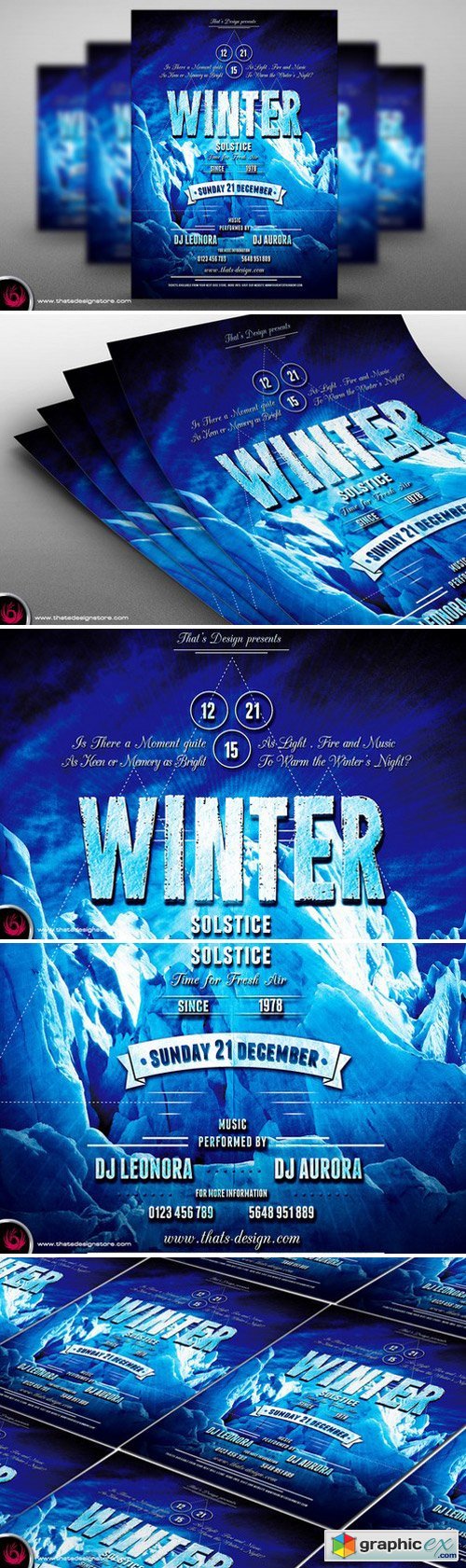Winter Season Flyer Poster Template
