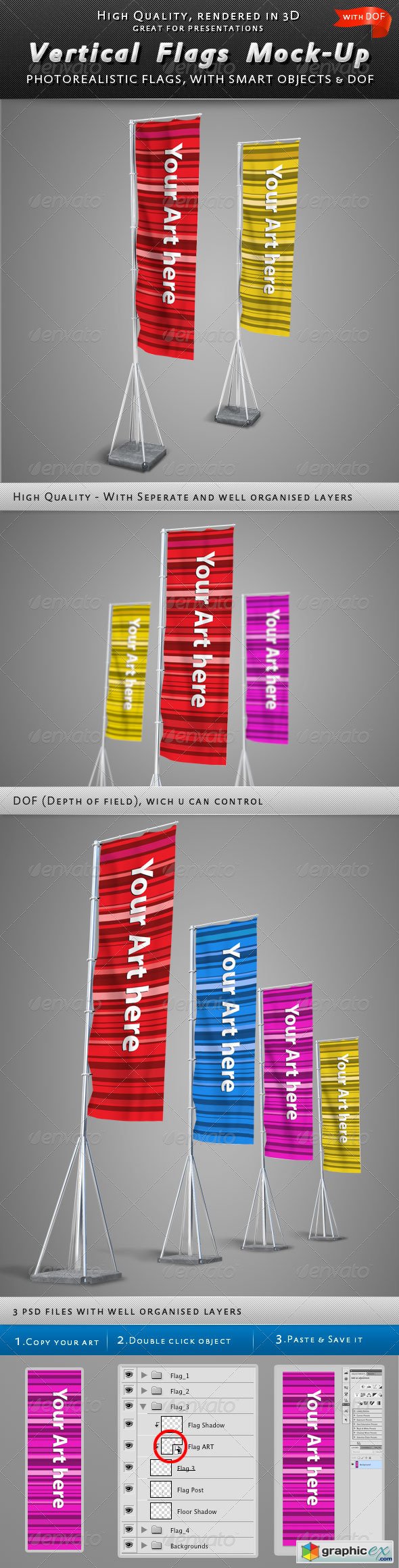 Vertical Flags Mock-Up