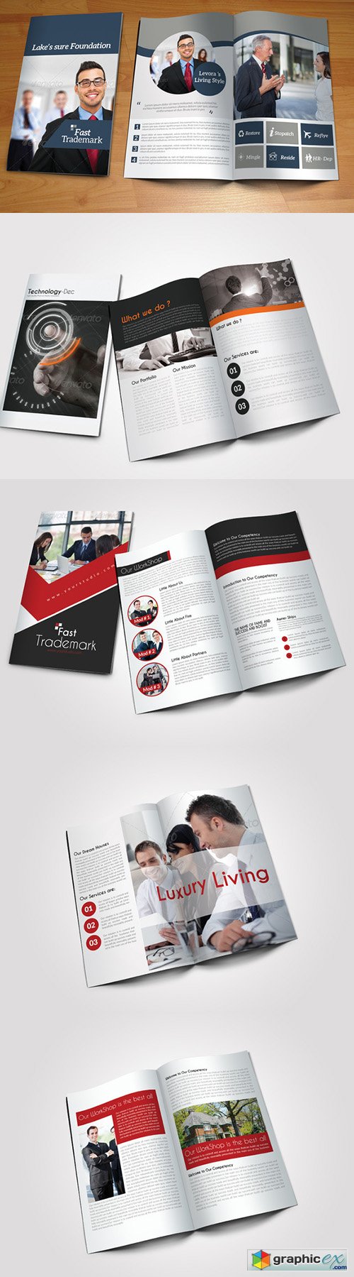 3 Business Bi Fold Brochure Bundle