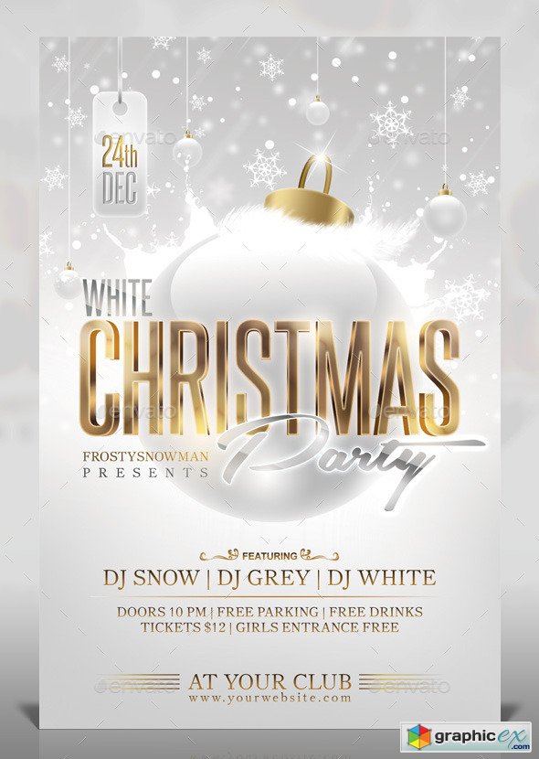 White Christmas Party Flyer