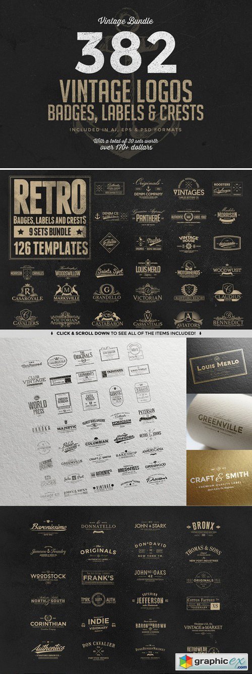 382 Vintage Logos Bundle