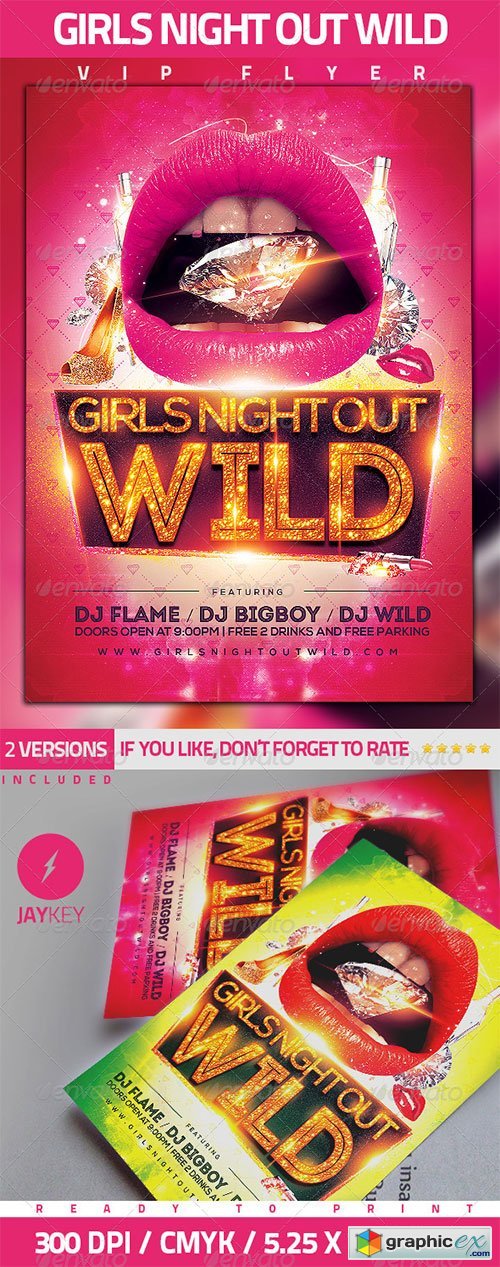 Girls Night Party Flyer 5534753