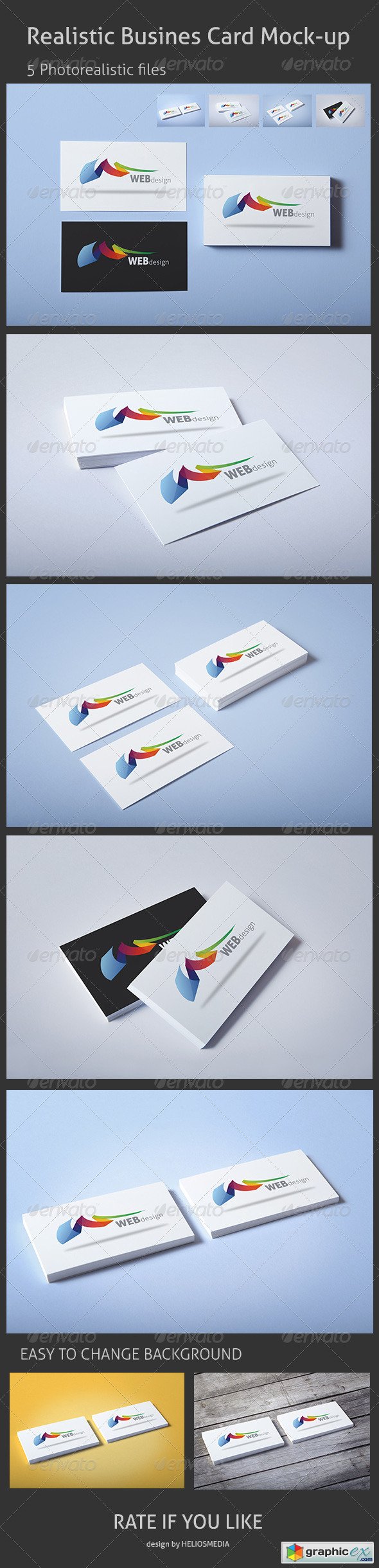 Realistic Business Card Mock-up - 3441462