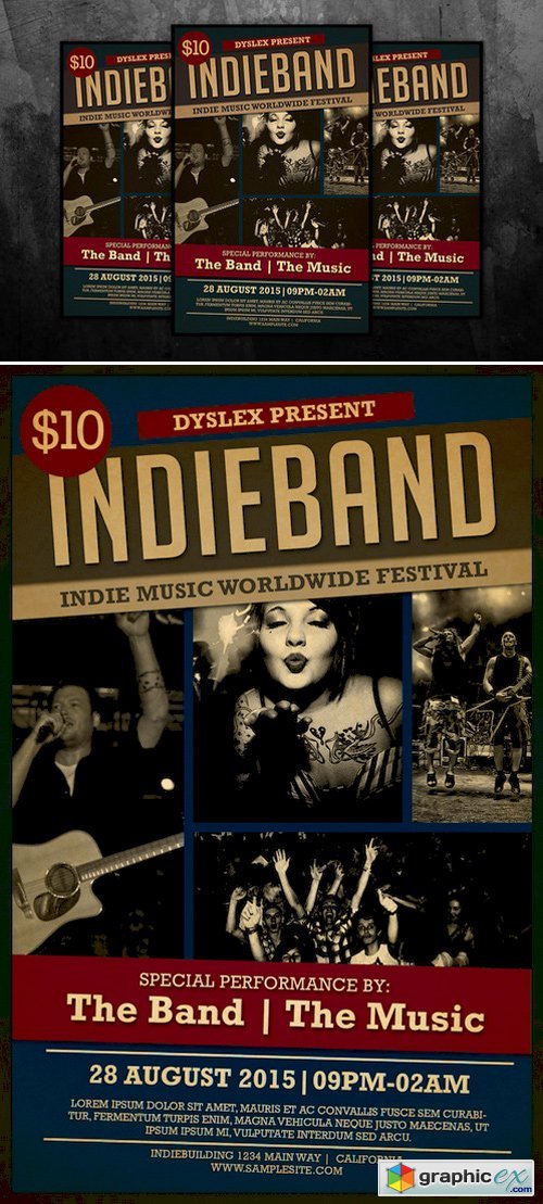 Indie Band Music Flyer