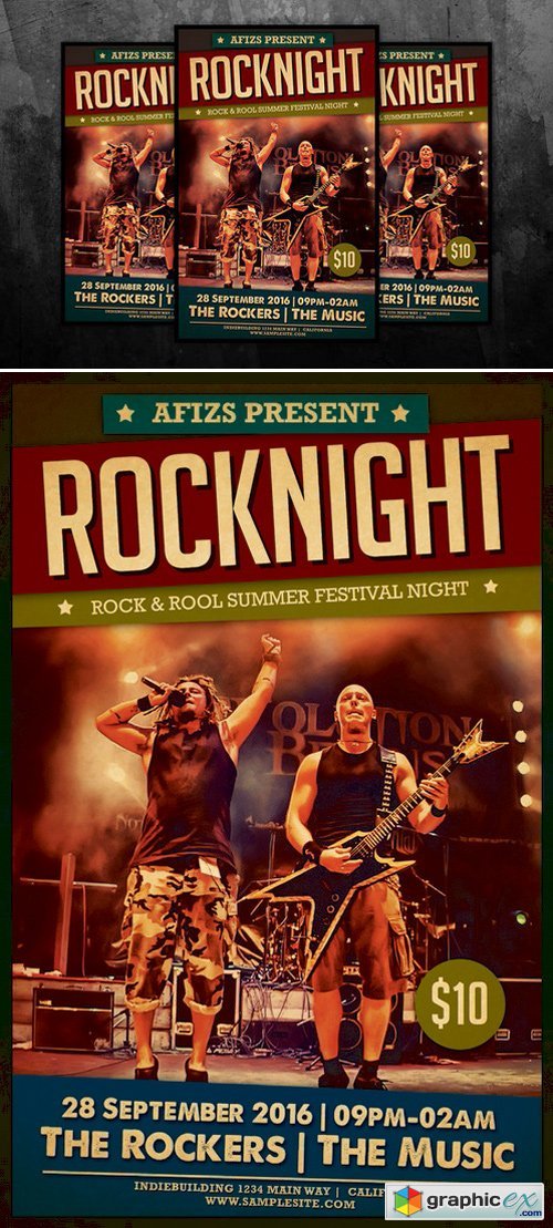 Rock Night Concert Flyer