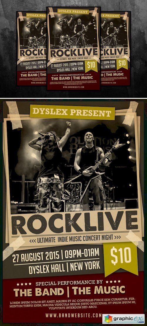 Rocklive Music Concert Flyer